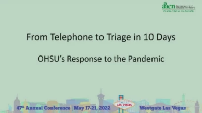 Thumbnail for From Telephone to Triage in Ten Days: OHSU’s Response to the Pandemic