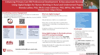 Thumbnail for Enhancing Primary Care Baccalaureate Nursing Education and RN Professional Development: Using Digital Badges for Nurses Working in Rural and Underserved Populations