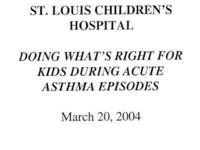 Thumbnail for Doing What's Right for Kids During Acute Asthma Episodes:  Innovative Asthma Home Care...