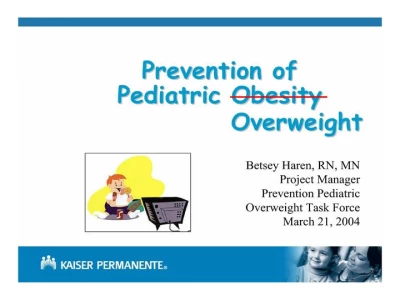 Thumbnail for Prevention of Obesity and Weight Management in Children and Adults