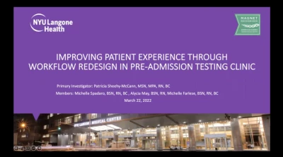 Thumbnail for Improving Patient Experience through Workflow Redesign in Pre-Admission Testing Clinic