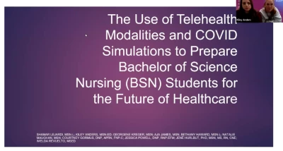 Thumbnail for The Use of Telehealth Modalities and COVID Simulations to Prepare Bachelor of Science Nursing (BSN) Students for the Future of Healthcare