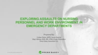 Thumbnail for Exploring Assaults on Nursing Personnel and Work Environment in Emergency Departments