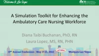 Thumbnail for A Simulation Toolkit for Enhancing the Ambulatory Care Nursing Workforce