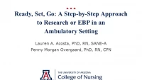 Thumbnail for Ready, Set, Go: A Stepwise Approach to Developing Research Proposals in the Ambulatory Healthcare Setting