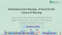 Thumbnail for Ambulatory Care Nursing - A Force for the Future of Nursing