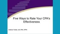Thumbnail for 2019 Webinar - Five Ways to Rate Your CPA's Effectiveness