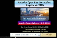 Thumbnail for 2020 Winter Conference - Anterior Openbite Correction: Surgery vs. TADs