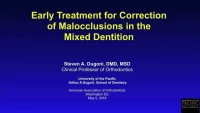 Thumbnail for Early Treatment for Class II Malocclusions