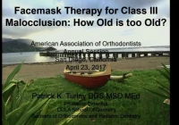 Thumbnail for Facemask Therapy for Class III Malocclusion: How Old is Too Old?