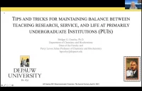 Thumbnail for Tips and tricks for maintaining balance between teaching, research, service, and life at primarily undergraduate institutions (PUIs)