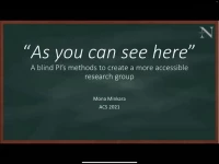 Thumbnail for “As you can see here”: A blind PI’s methods to create a more accessible research group