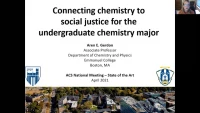 Thumbnail for Connecting chemistry to social justice for the undergraduate chemistry major