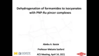 Thumbnail for Catalytic dehydrogenation of formamides to isocyanates with PNP-Ru pincer complexes