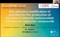 Thumbnail for Site-selective modification of peptides for the production of libraries of potential antimicrobial and quorum quencher compounds