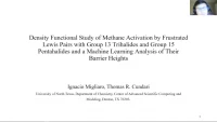 Thumbnail for Density functional study of methane activation by frustrated Lewis pairs with group 13 trihalides and group 15 pentahalides and a machine learning analysis of their barrier heights
