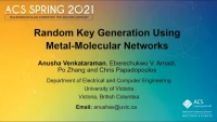 Thumbnail for Random key generation using self-assembled nanoparticle-molecular networks