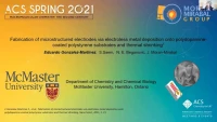 Thumbnail for Fabrication of microstructured electrodes via electroless metal deposition onto polydopamine-coated polystyrene substrates and thermal shrinking