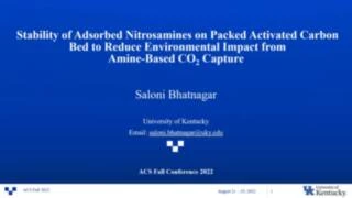 Thumbnail for Stability of adsorbed nitrosamines on packed activated carbon bed to reduce environmental impact from amine-based CO2 capture