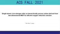 Thumbnail for Single-atomic iron-nitrogen sites on hierarchically porous carbon derived from two-dimensional MOF for efficient oxygen reduction reaction