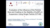 Thumbnail for Evaluation of the influence of the particle size and coating on the stability of AuNPs in suspension using single particle ICP-MS