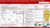 Thumbnail for Analyzing student engagement and learning with an intelligent tutoring system