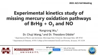 Thumbnail for Experimental kinetics study of missing mercury oxidation pathways of BrHg + NO and O3