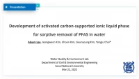 Thumbnail for Development of activated carbon-supported ionic liquid phase for sorptive removal of PFAS in water