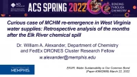 Thumbnail for Curious case of MCHM re-emergence in West Virginia water supplies: Retrospective analysis of the months after the Elk River chemical spill