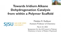 Thumbnail for Iridium alkane dehydrogenation catalysis from within a polymer scaffold
