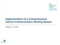 Thumbnail for Implementation of a Comprehensive Clinical Communication Alerting System