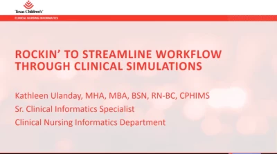 Thumbnail for Rockin’ to Streamline Workflow through Clinical Simulations