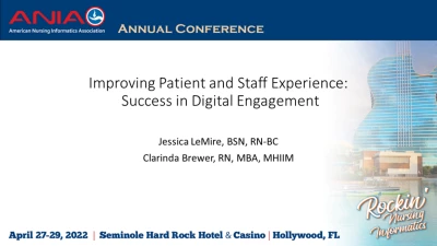 Thumbnail for Improving Experience for Patients and Staff - Success in Digital Engagement