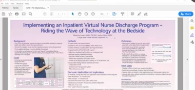 Thumbnail for Implementing an Inpatient Virtual Discharge Nurse Program – Riding the Wave of Technology at the Bedside