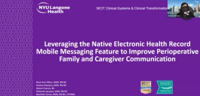 Thumbnail for Visitor Notifications: Leveraging the Native Electronic Health Record Mobile Messaging Feature to Improve Perioperative Family and Caregiver Communication