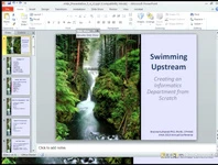 Thumbnail for Swimming Upstream: Building an Informatics Department from the Ground Up