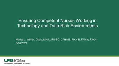 Thumbnail for Ensuring Competent Nurses Are Working in Technology and Data Rich Environments