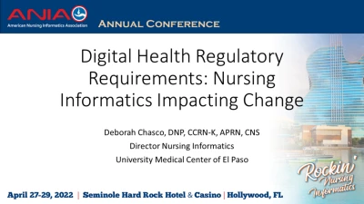 Thumbnail for Digital Health Regulatory Requirements: Nursing Informatics Impacting Change
