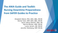 Thumbnail for The ANIA Guide and Toolkit: Nursing Downtime Preparedness from SAFER Guides to Practice
