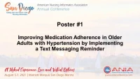 Thumbnail for Improving Medication Adherence in Older Adults with Hypertension by Implementing a Text Messaging Reminder