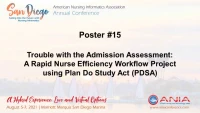 Thumbnail for Trouble with the Admission Assessment: A Rapid Nurse Efficiency Workflow Project using Plan Do Study Act (PDSA)