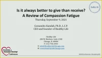 Thumbnail for Compassion Fatigue