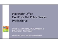 Thumbnail for COMPUTER WORKSHOP: Microsoft Excel for the Public Works Professional