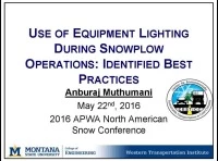 Thumbnail for Use of Equipment Lighting During Snow Plow Operations