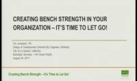 Thumbnail for Creating Bench Strength in Your Organization - It’s Time to Let Go!