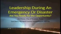 Thumbnail for Wednesday Workshop: Leadership During a Disaster or Emergency - Are You Ready for the Opportunity?