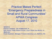 Thumbnail for Practice Makes Perfect: Emergency Preparedness in Small and Rural Communities