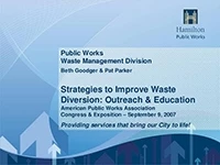 Thumbnail for Strategies to Improve Waste Diversion: Outreach and Education