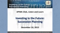 Thumbnail for Investing in the Future: Succession Planning