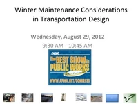 Thumbnail for Winter Maintenance Considerations in Transportation Design